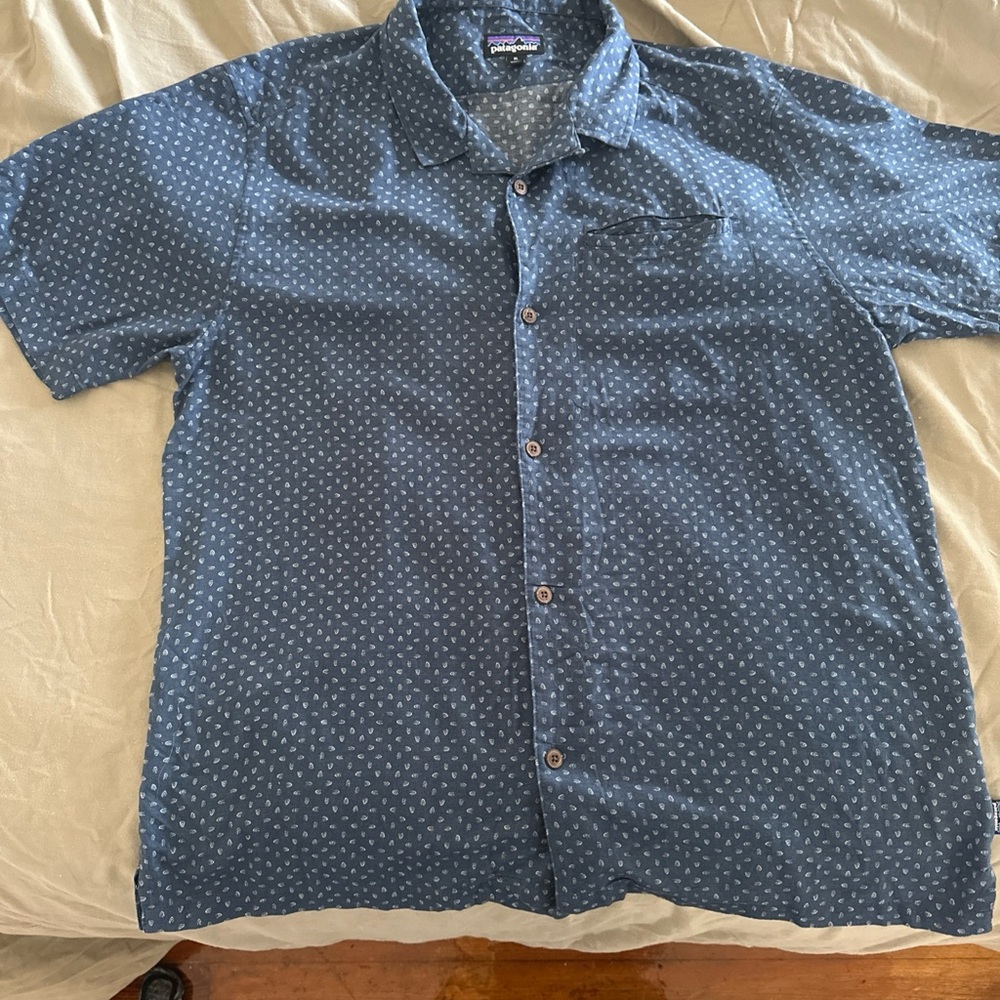 Patagonia Blue Casual Button Down Shirt